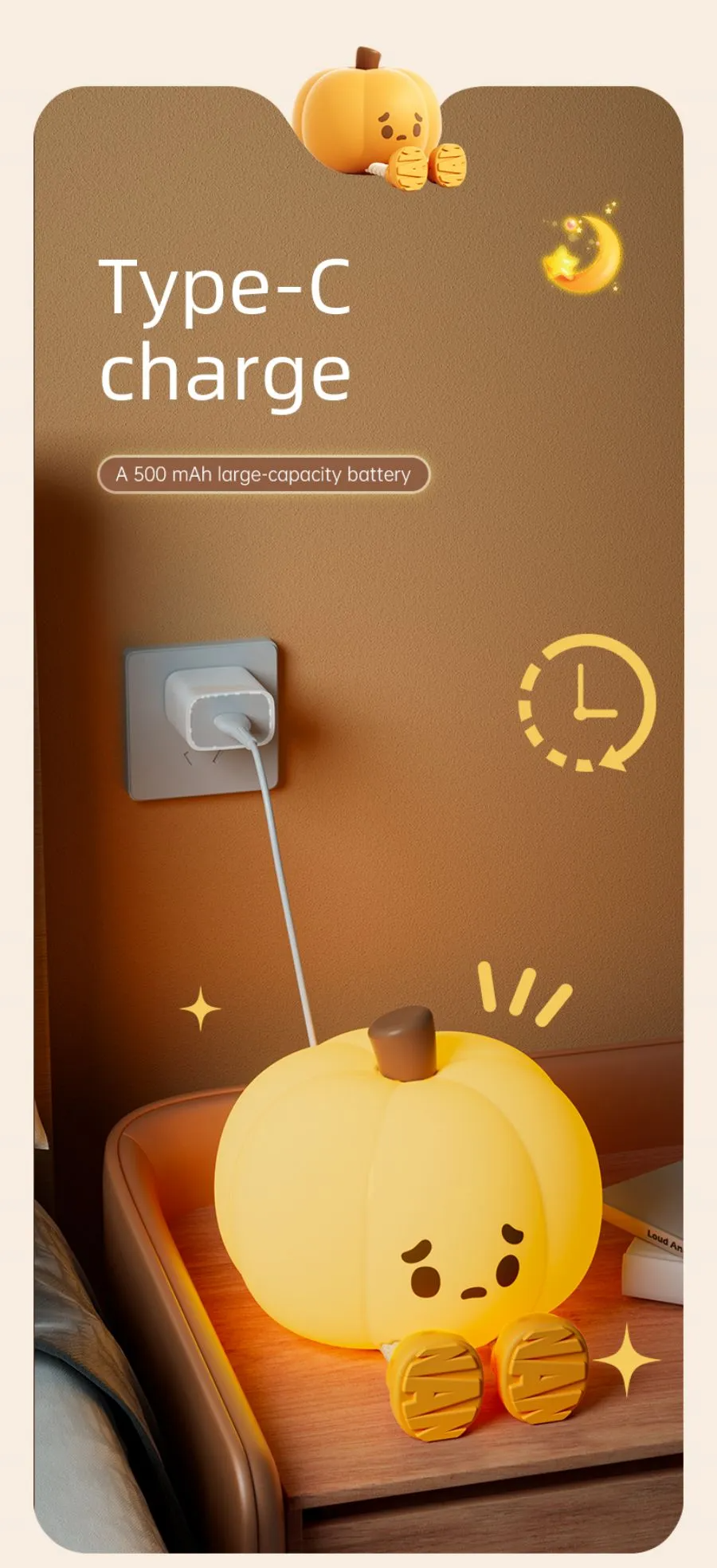 Pumpkin Dimmable Night Light