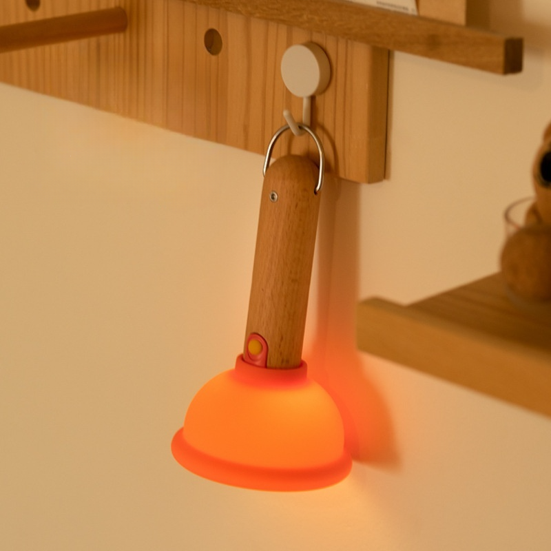 Plunger Portable Light Creative Silicone Wall Lamp