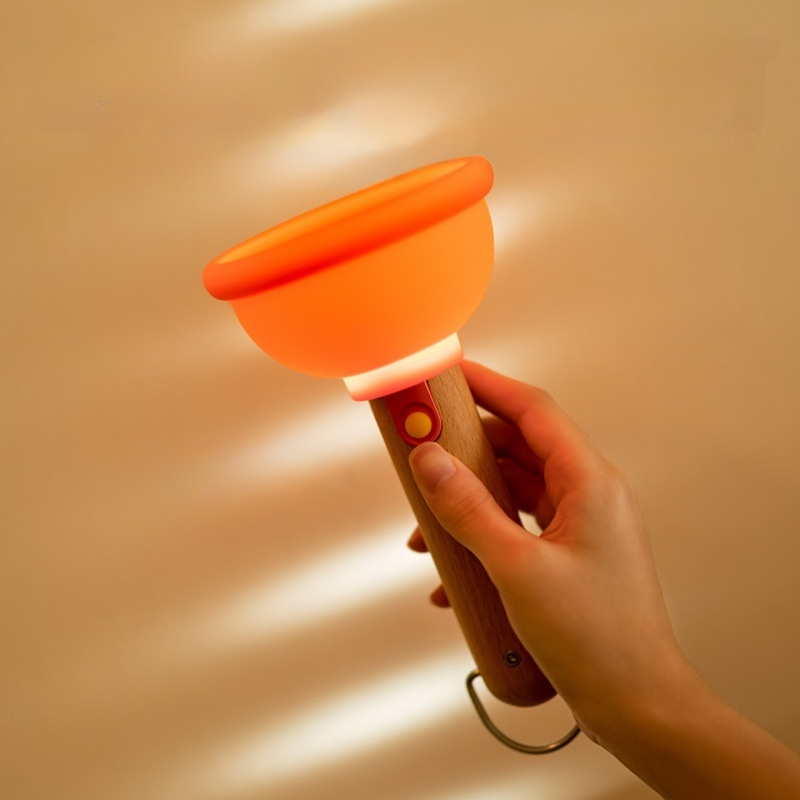 Plunger Portable Light Creative Silicone Wall Lamp